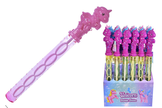 Magical Unicorn Bubble Sticks: Delightful Display Box with 4 Assorted Wands