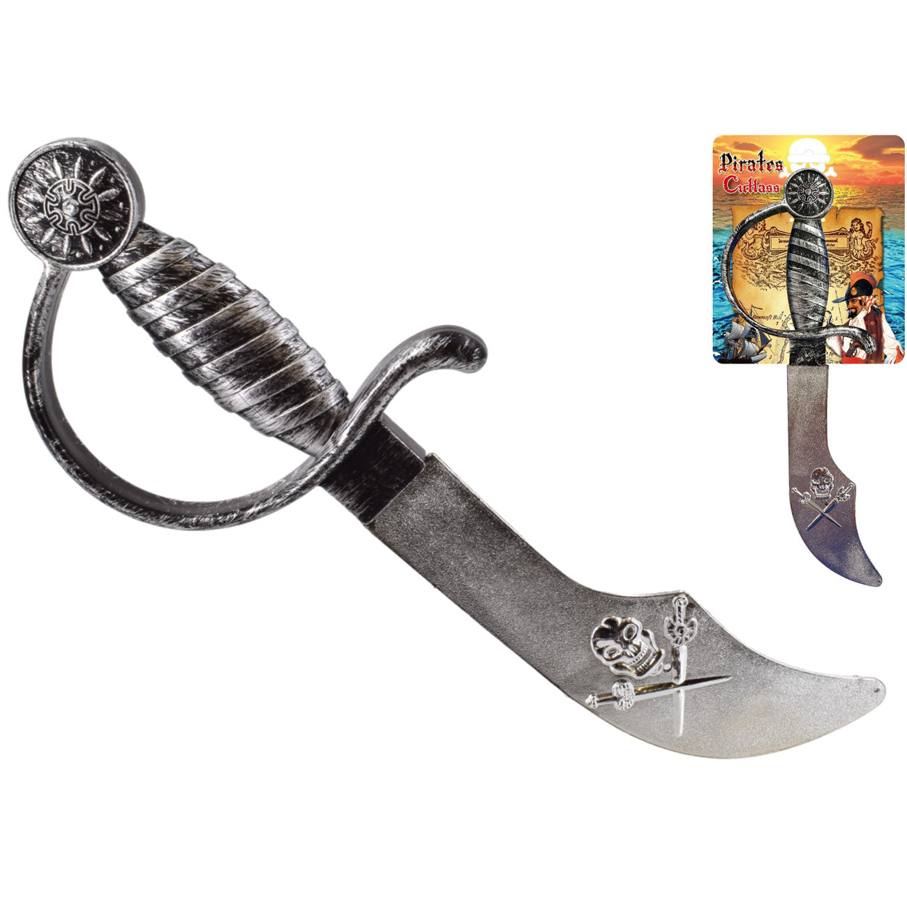 Carte d'attache d'épée de pirate miniature authentique | Accessoire de costume unique