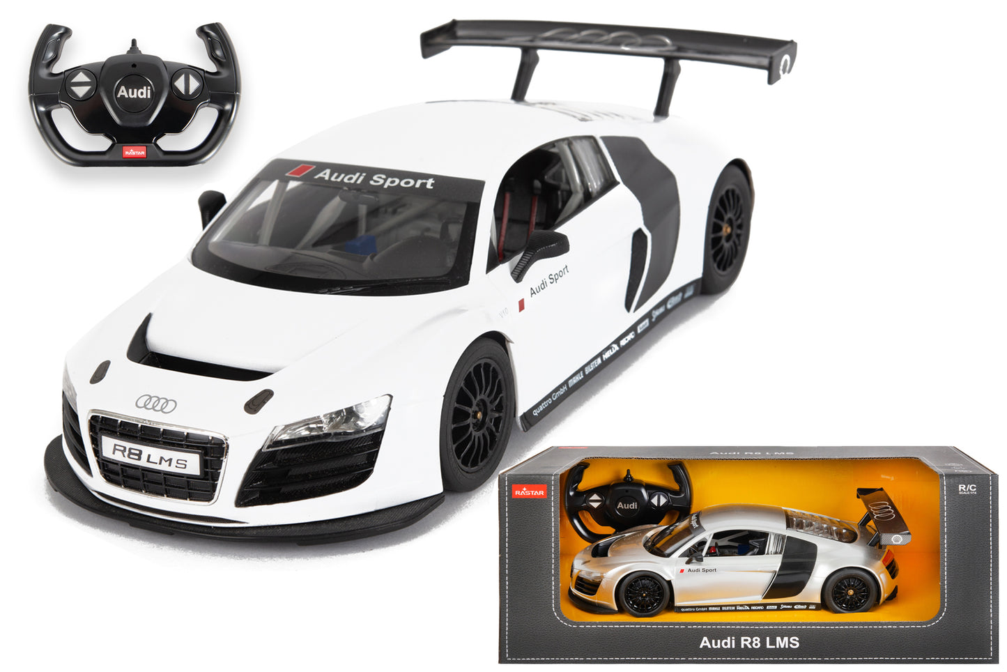 1:14 Scale Radio Controlled Audi R8 Sport  Remote Control Car Model