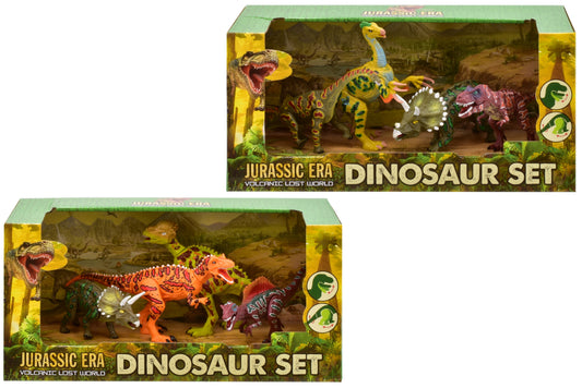 Explore Jurassic Adventures with Our 4pc Dinosaur Playset