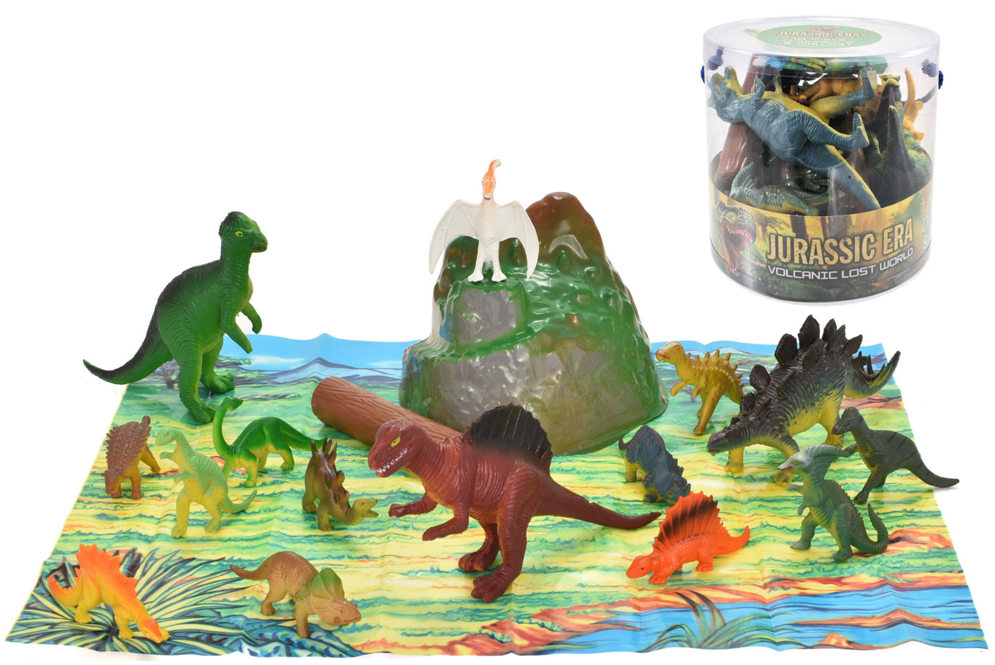 Découvrez le plaisir préhistorique avec les Dinosaures en Pot de 18 pièces - 2 assortiments
