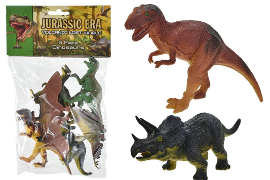 Get Roaring Fun with Dinosaurs In Polybag & Header Card (6 Assorted)
