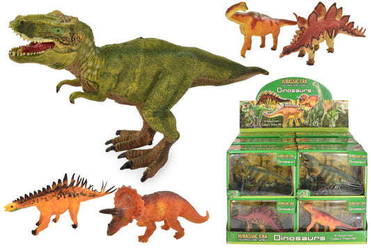 6" Dinosaur Toys in Window Box - Realistic Figures for Imaginative Play
