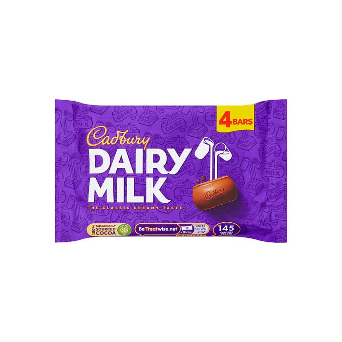 CADBURY DAIRY MILK 4PK 108.8g