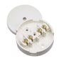 Electrical Connections with a 20 Amp Junction Box - 4 Terminals in Sleek White Finish.