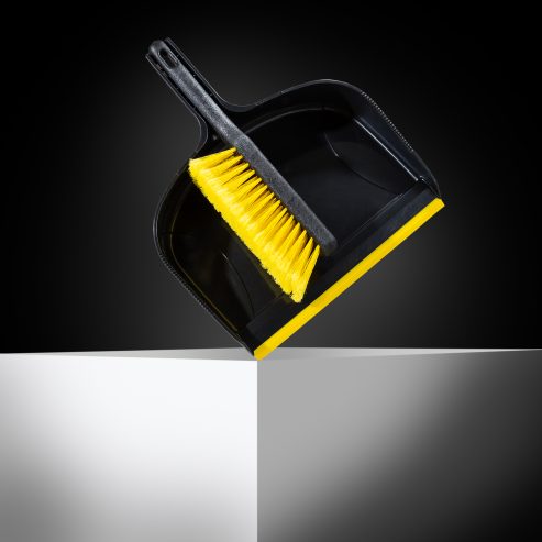 Eden Jumbo Dustpan & Brush Set Black/Yellow