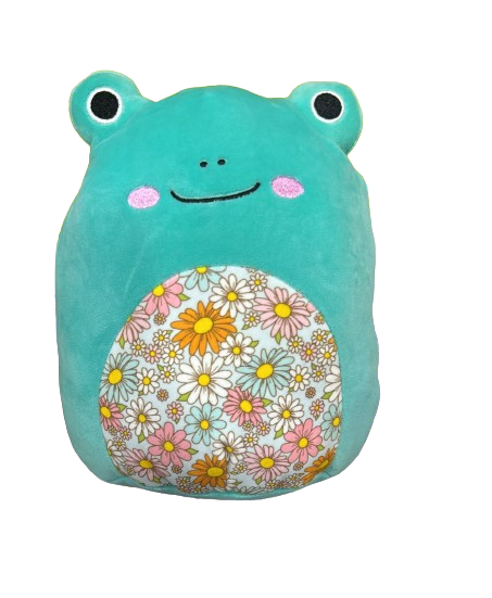 Squishmallows Summer Aqua Frog with Floral Belly