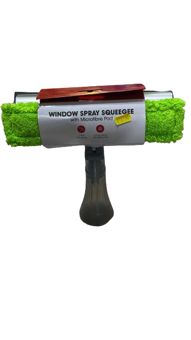 Window Spray Squeegee with Microfiber Pad