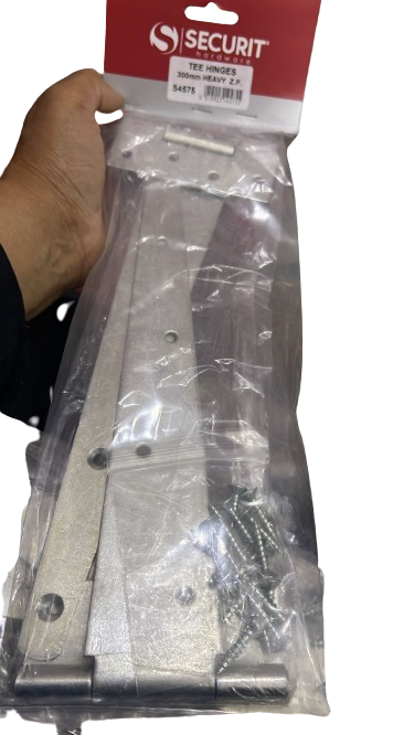 Tee Hinges 300mm Heavy Z.P.