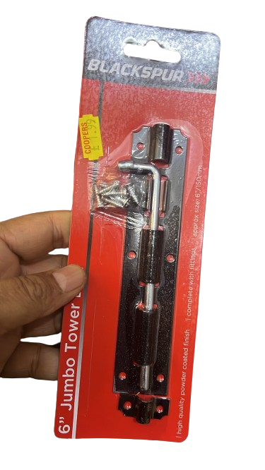 6" Jumbo Tower Bolt