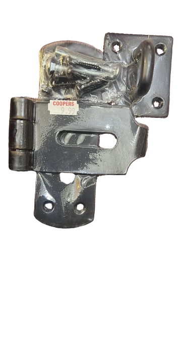 Hasp & Staple Vertica Type Black 150mm
