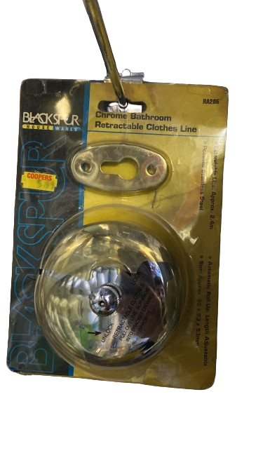 Chrome Bathroom retractable clothes line