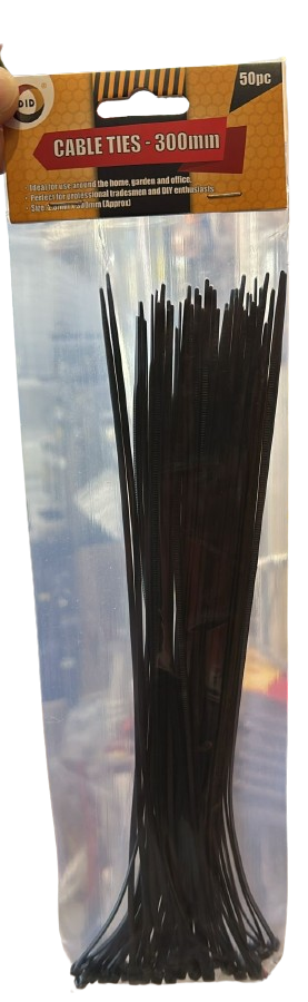 50pc Cable Ties - 300mm