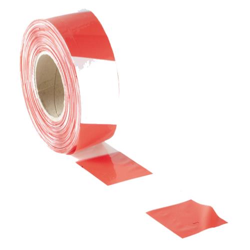 Ruban de signalisation Rouge et Blanc 70 mm x 500 m