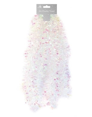 Guirlande de Noël épaisse et irisée de 2 m