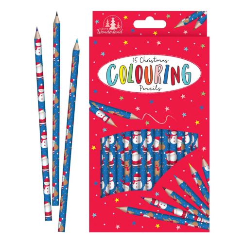 15 Crayons de Couleurs de Noël