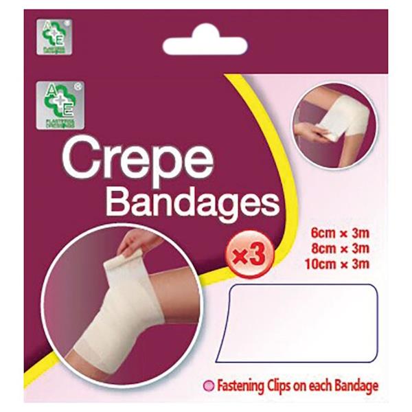 CREPE BANDAGES x3