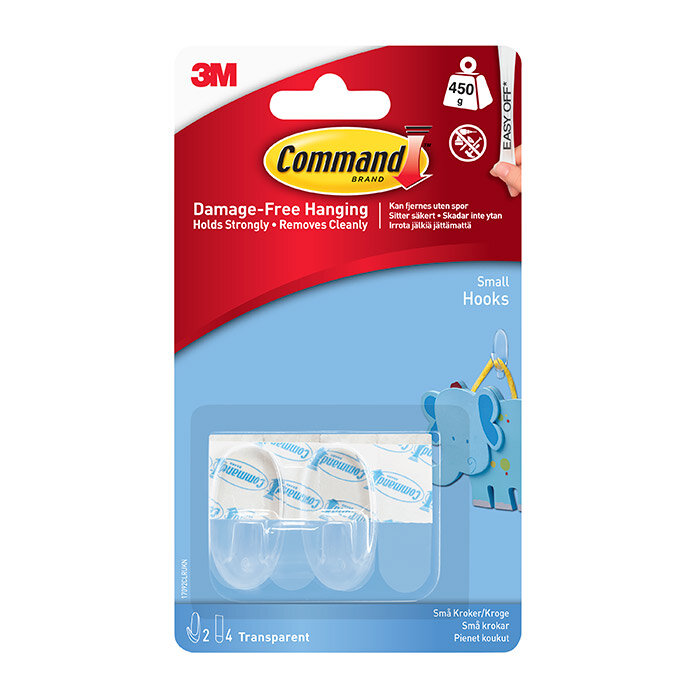 Crochets Adhésifs Mini Transparents avec Languettes Transparentes 17092CLR