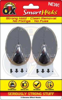 SAAO CHROME EFFECT HOOKS - 2PK