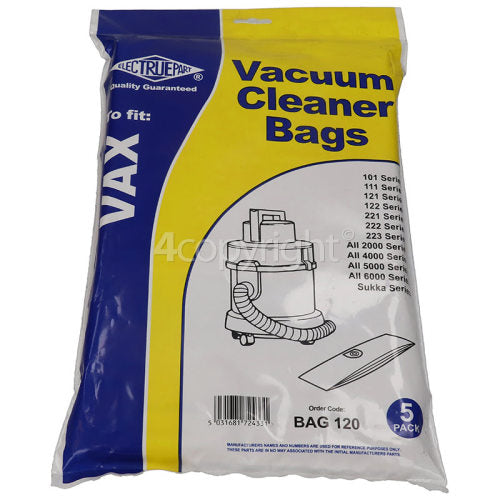 Vax 1S Vacuum Dust Bag (Pack Of 5) - BAG120