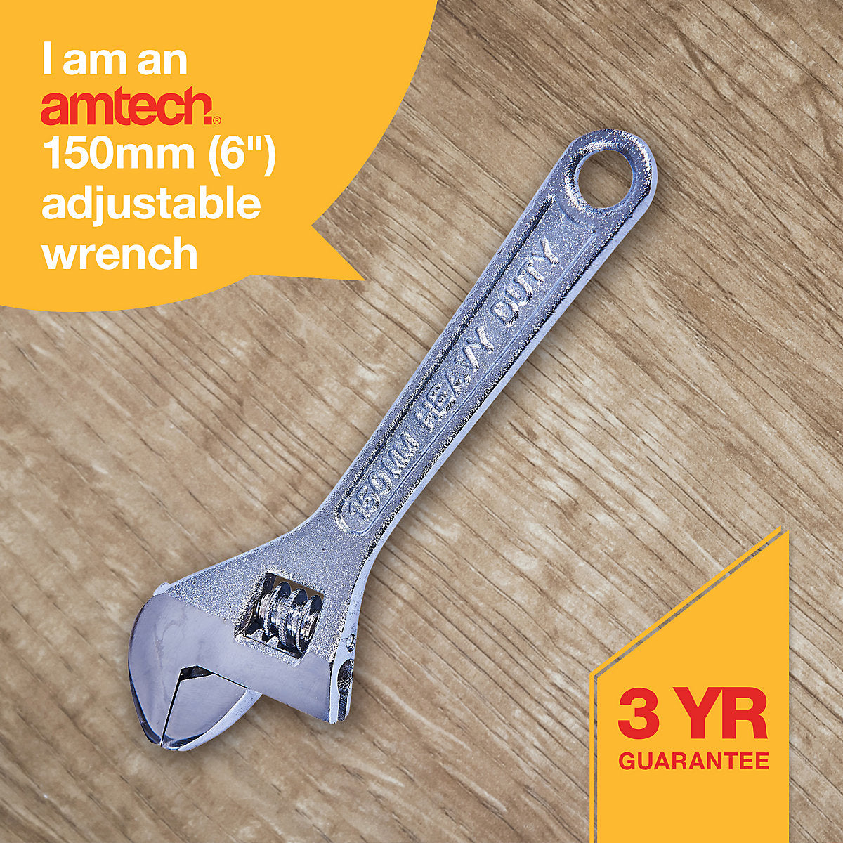 Clé à molette Amtech 150 mm (6") avec ouverture de mâchoire de 20 mm (0,8")