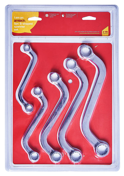 Amtech 5 Piece S-shaped spanner set