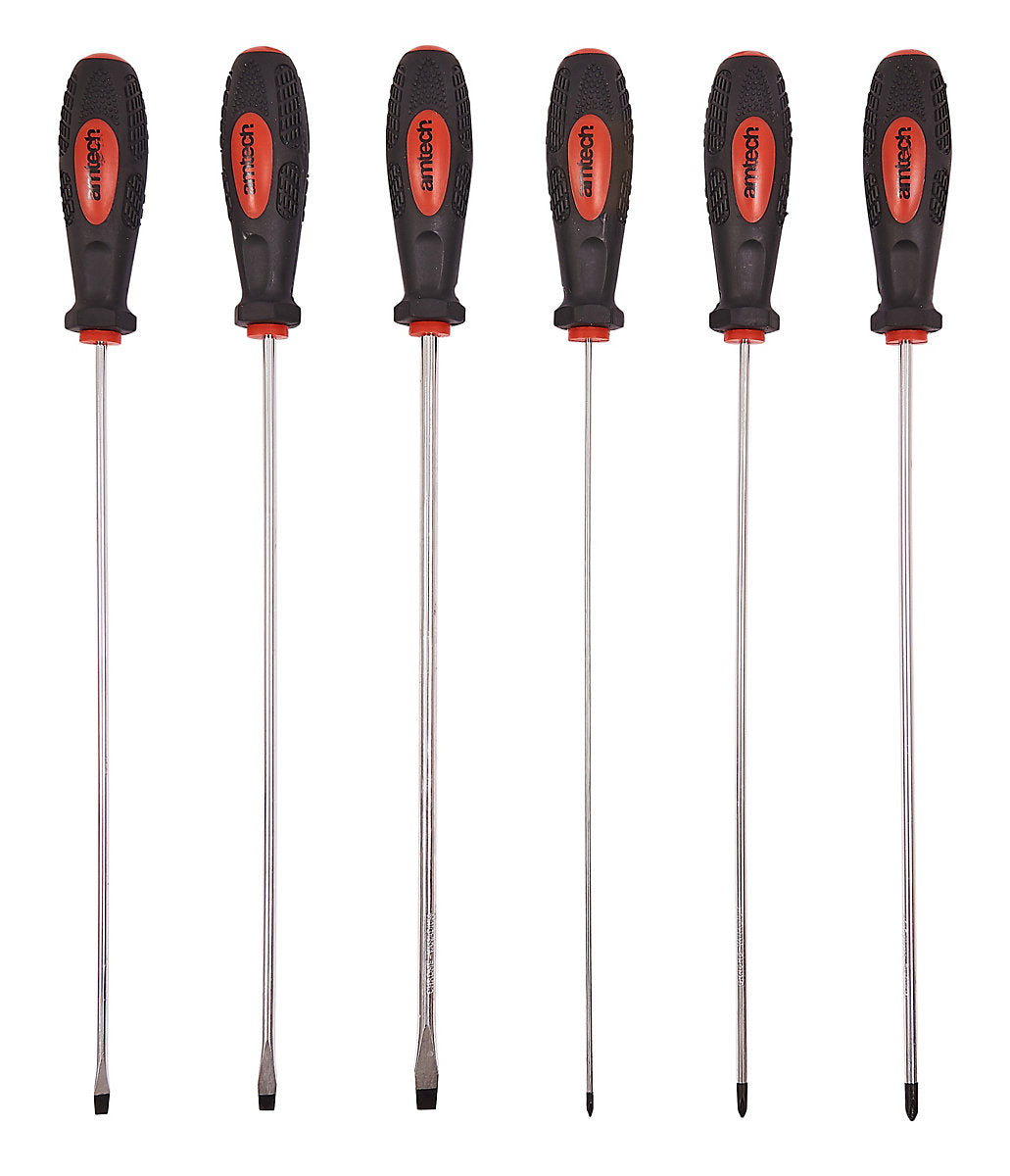 Amtech 6 Piece long reach screwdriver set