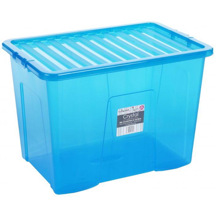 WHAM CRYSTAL 80LTR BLUE BOX & LID