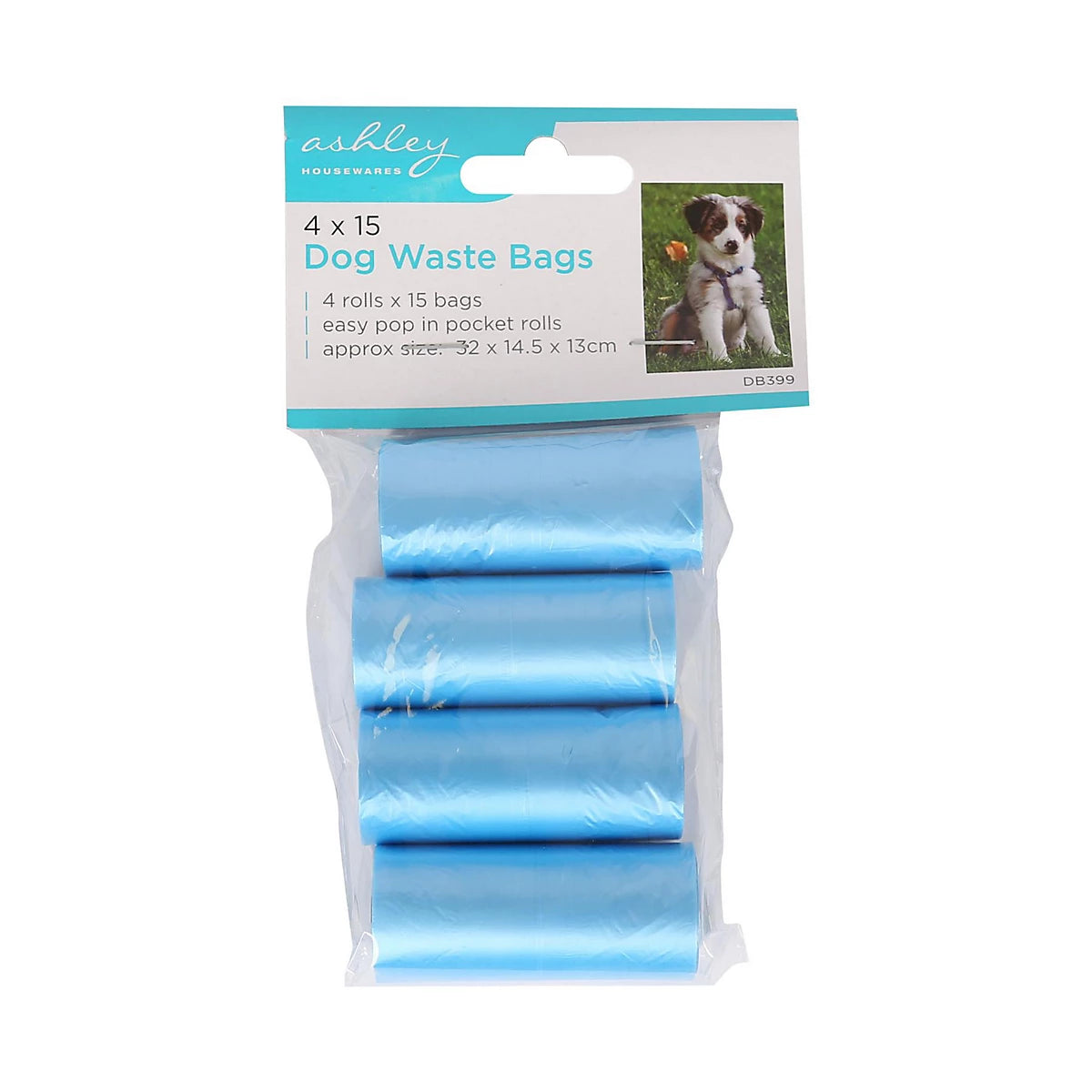 Ashley Dog Poo Bags - Blue - Pack of 60