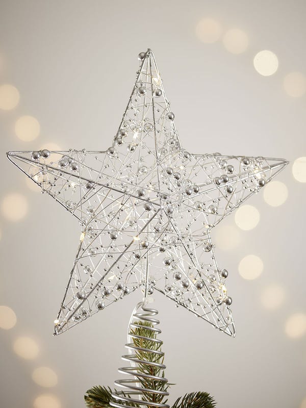 Jewelled Tree topper star Gold or Silver