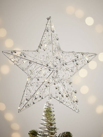 Jewelled Tree topper star Gold or Silver