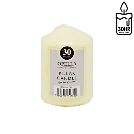 Bougie Pilier Opella 30 Heures - Non Parfumée
