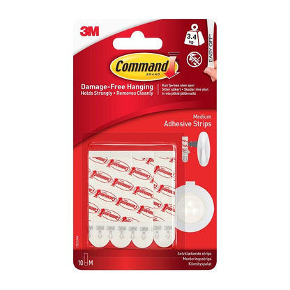 Bandes adhésives de fixation/rechange Command Medium, lot de 10 (17021UKN)