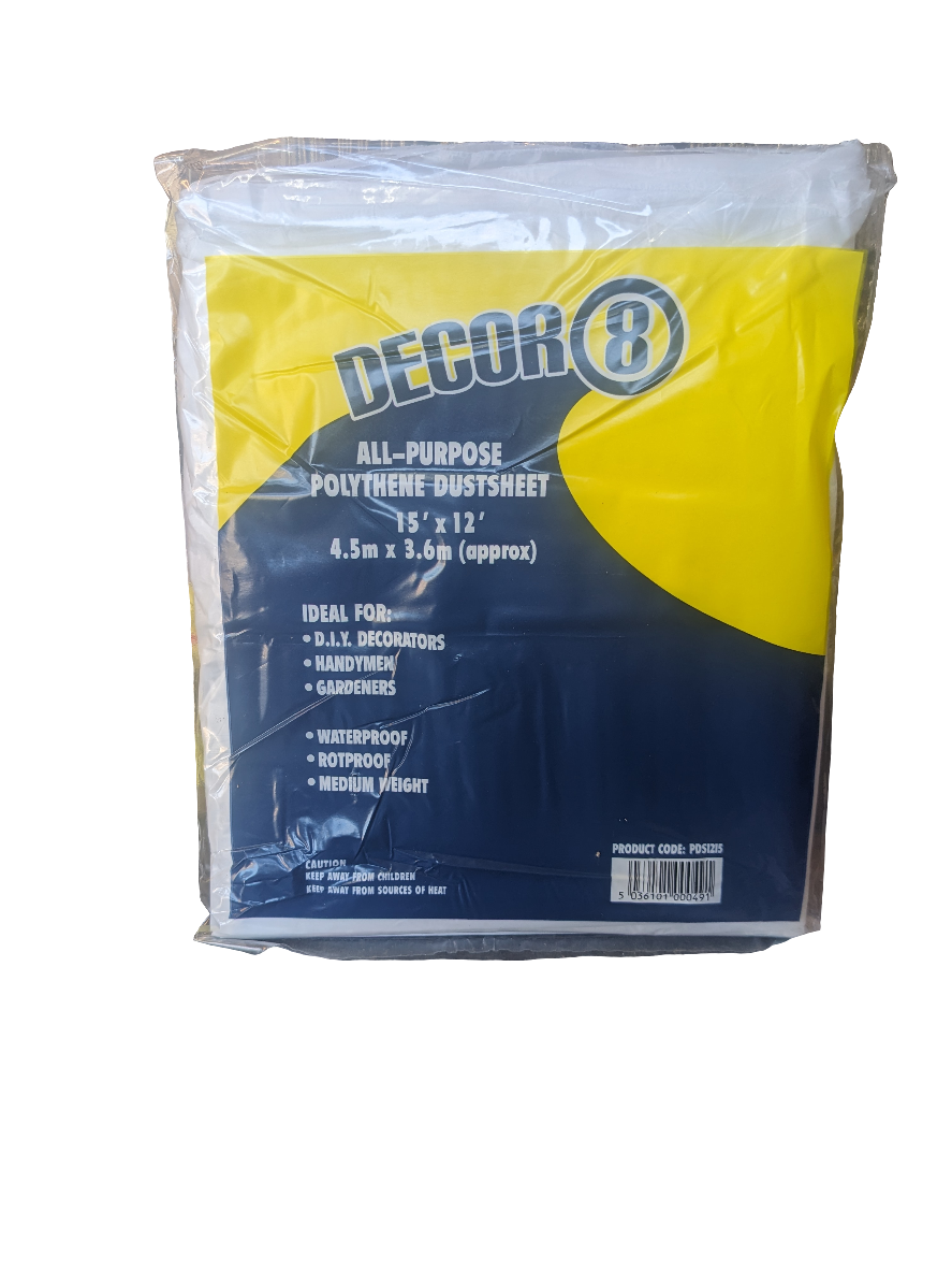 Bâche en polyéthylène tous usages Decor 4,5 m x 3,6 m