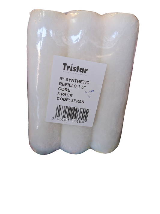 TriStar 9" Synthetic Refills 1.5" Core 3 Pack