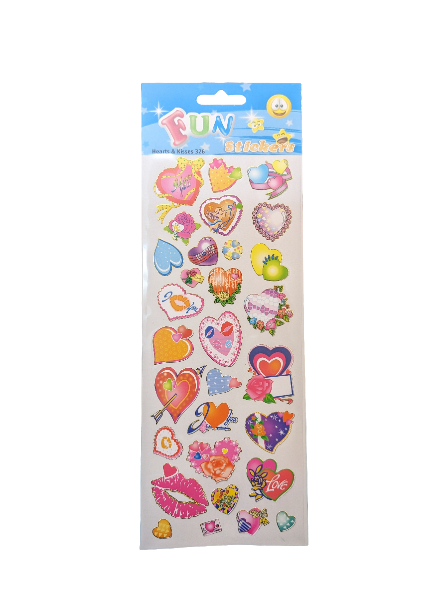 Fun stickers Hearts &  Kisses