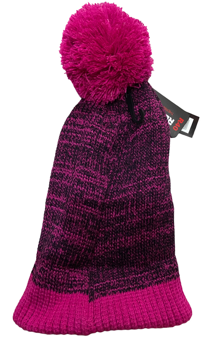 ROCKJOCK Girls Marl Pom Pom Hat With Fleece Lining Assorted colors