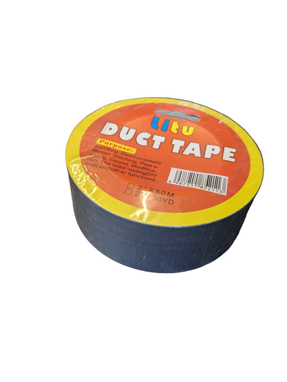 Black /Silver Duck Tape 2"x 50m