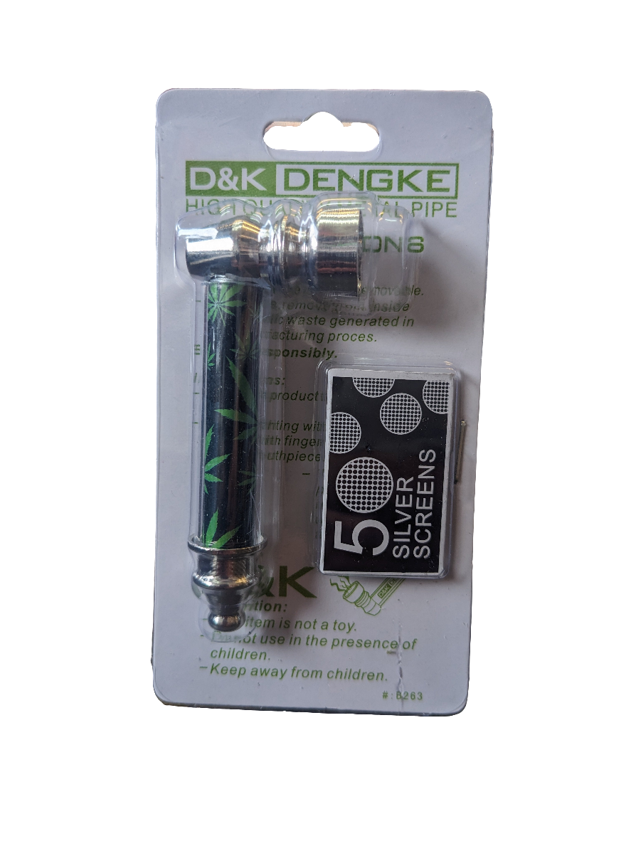 Mini Metal Tobacco Pipe With 5 Silver Screens Assorted colors