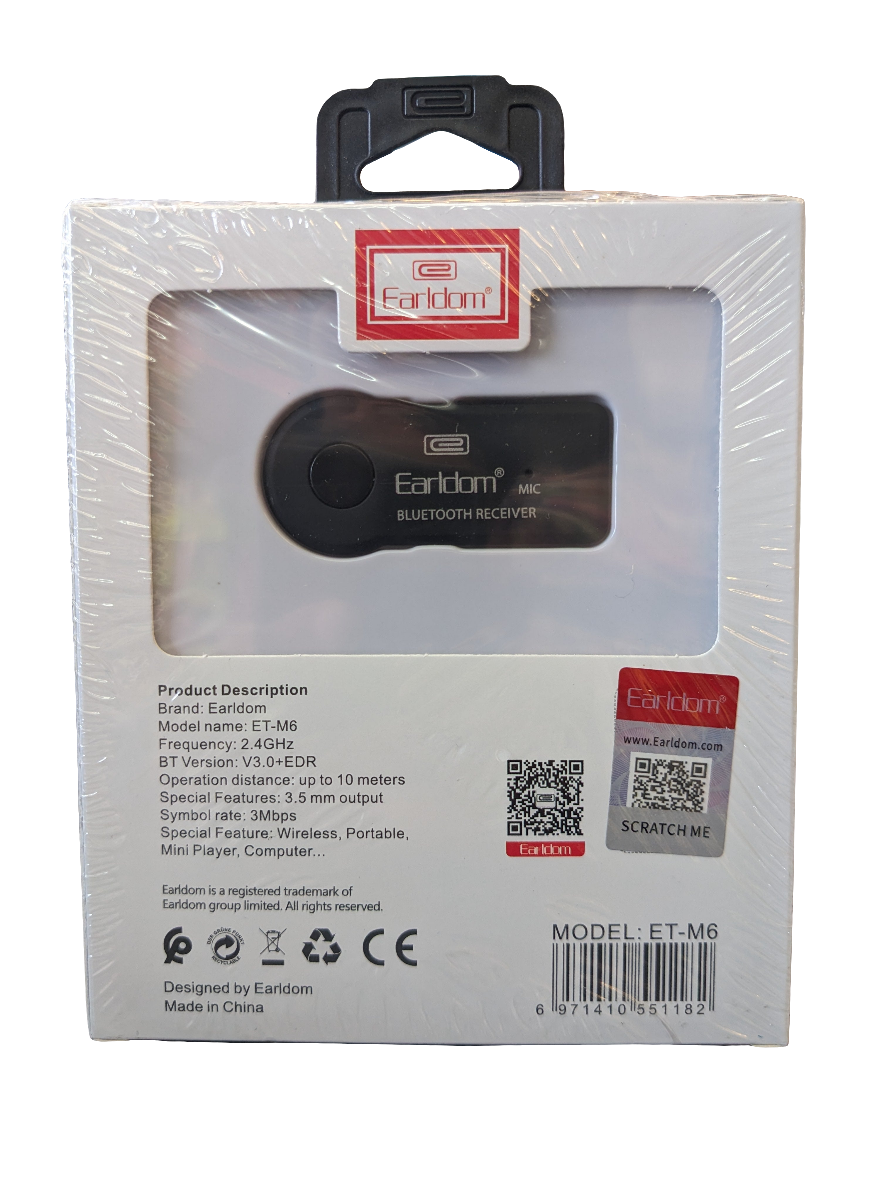 Earldom ET-M6 Wireless Audio Receiver- Bluetooth AUX Adapter