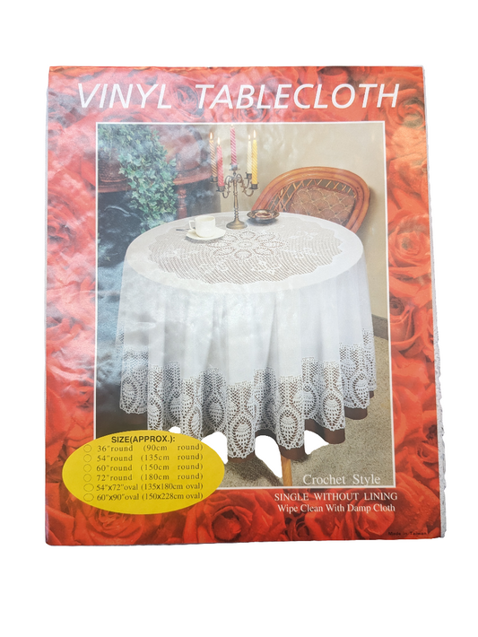 Vinyl Tablecloth 60" / 150cm Round Seat 4-6