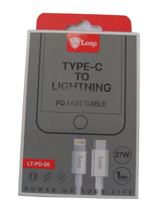 Câble de charge rapide USB-C vers iPhone 1m 27W