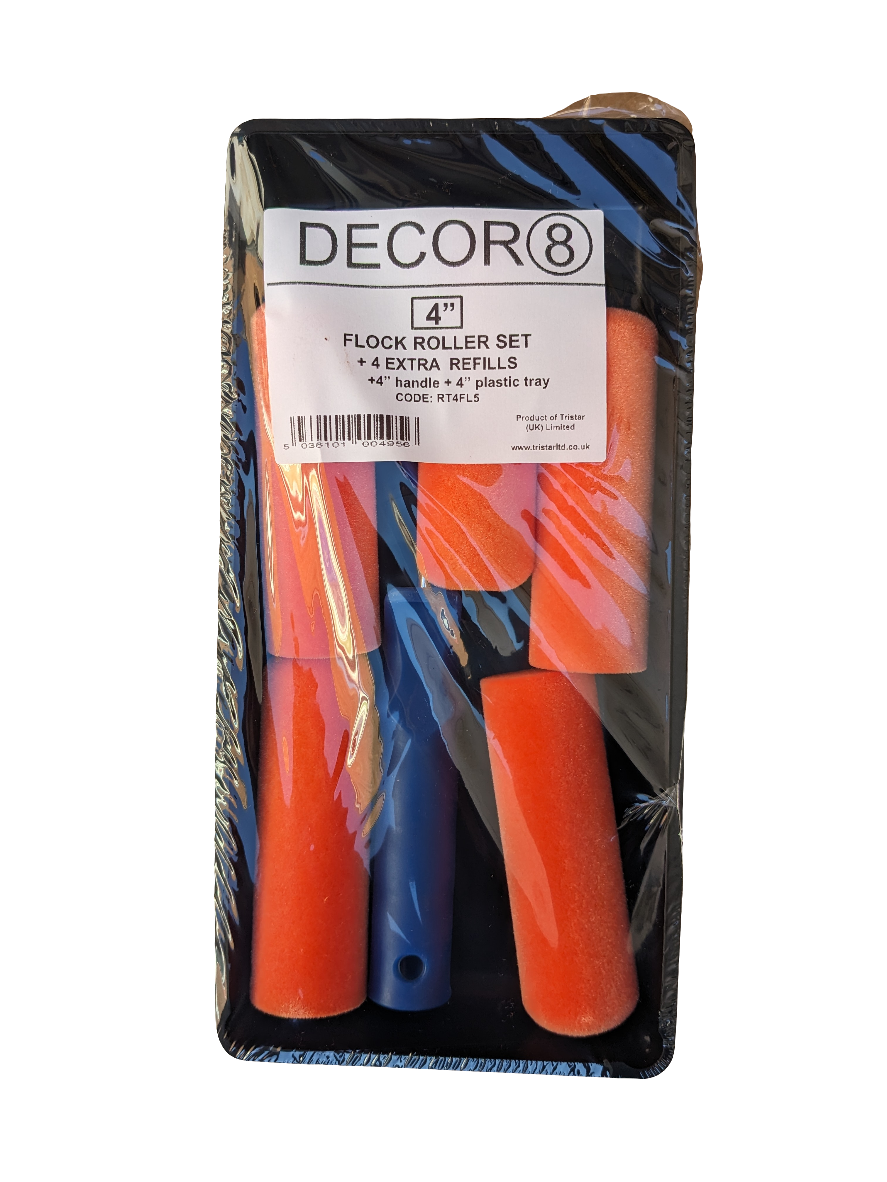 Decor 4" Flock Roller Set