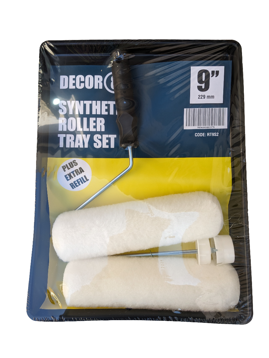 Set de plateau à rouleau synthétique Decor 9" (229mm) plus recharge supplémentaire