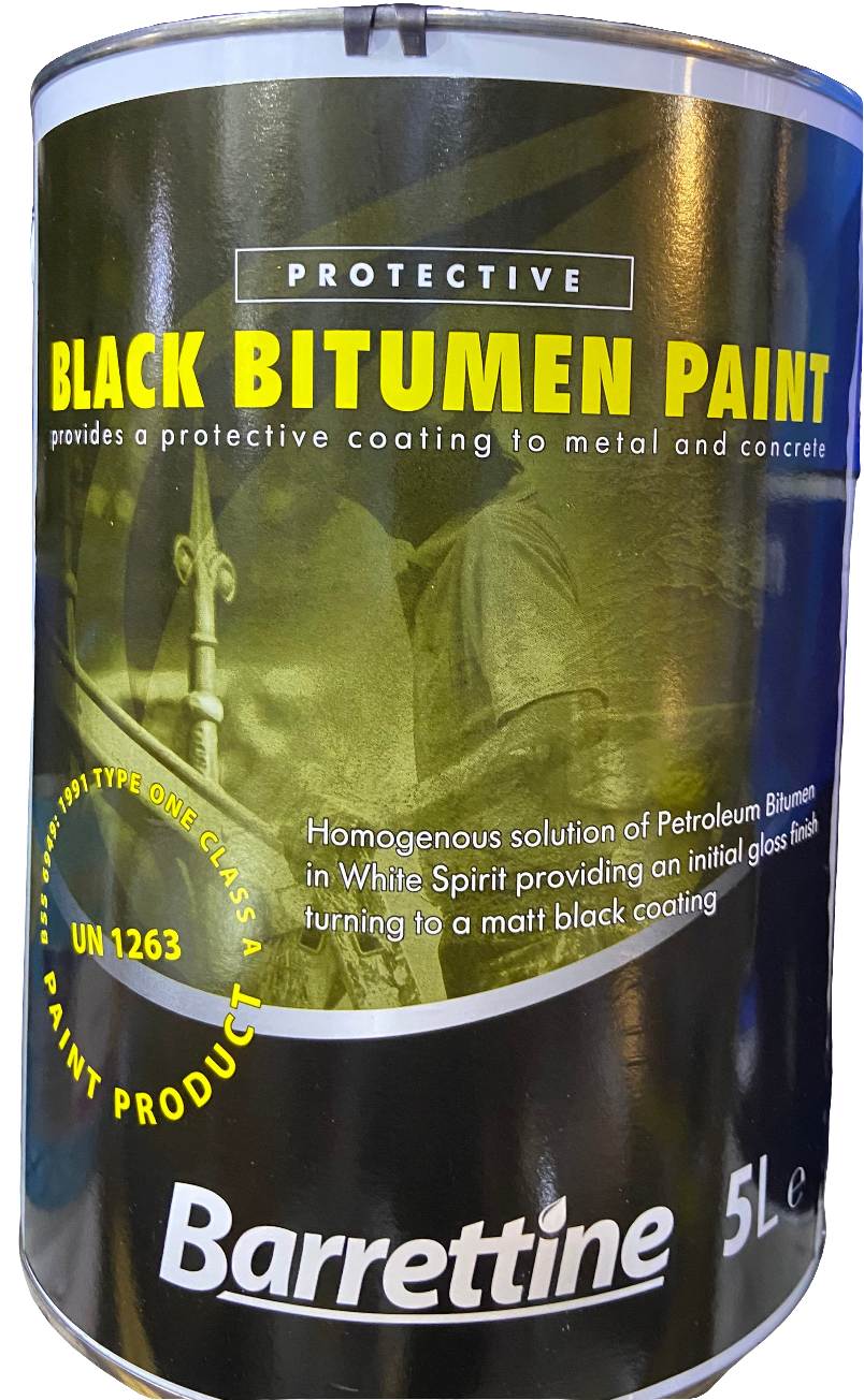 BARRETTINE 5L BLACK BITUMEN PAINT