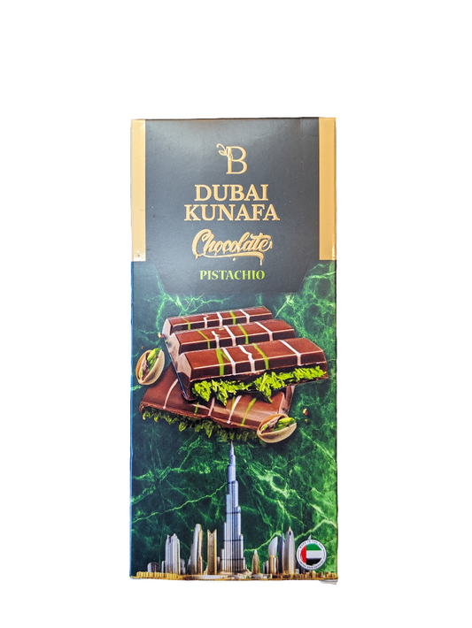 Dubai Kunafa Chocolate Pistachio 100g Halal