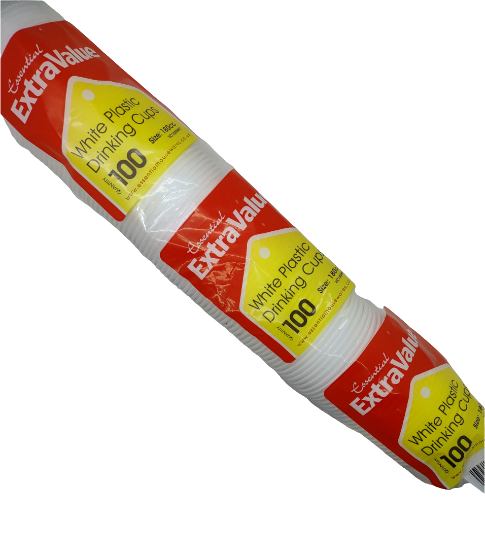 Extra Value CUPS WHITE 1.8G 180ML PK100