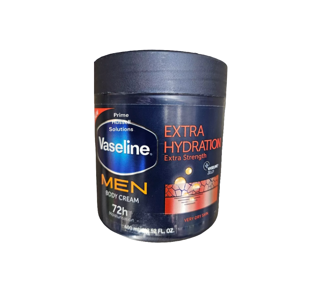 Vaseline Men Extra Hydration Body Cream  Dry Skin - 400ML