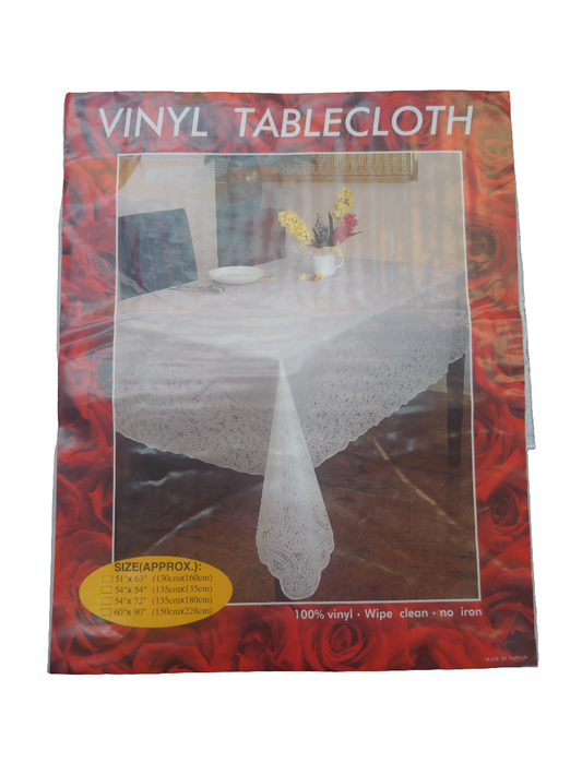 Vinyl Tablecloth 54 x54 inch 135 x135 cm Square Seat 4