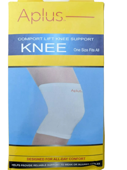 White Elastic Aplus Knee Support Protection Sport One Size